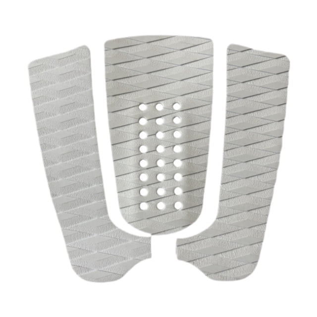 3 almohadillas de tracción para tabla de surf, almohadilla de tracción para skimboard EVA, almohadilla de agarre antideslizante para cubierta DIY Blanco