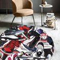 thumbnail image 1 of LaModaHome Rounded Rug Cool Sneakers RugNon-Slip Rug Washable Mat Child Stain Resistant Living Room Kitchen Carpet 5.2X5.2ft(160X160cm), 1 of 5