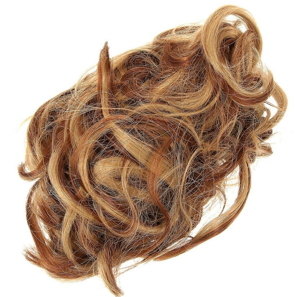 Curly Messy Bun Hair Piece with Elastic Hair Tie for Women – Adds Volume and Fullness to Ponytails for Formal Events