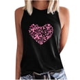 thumbnail image 1 of Pisexur T-Shirt pour Femmes contre le Cancer du Sein Sans Manches à Col Rond, Lutte contre le Ruban Rose, Sensibilisation au Cancer du Sein, Débardeur Dos Nageur, 1 of 5