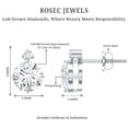 thumbnail image 5 of Rosec Jewels - 2 Carat Lab Grown Diamond Stud Earrings for Women - 6 mm Round - EF-VS Grade - Ready to Gift, 14K White Gold, 5 of 6