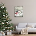 thumbnail image 3 of Stupell Industries Snowman on Snowy Path Holiday Painting Gray Floater Framed Canvas Art Print Wall Art, 25 x 31, 3 of 10