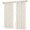 Taupe-34"W x 48"L (Pack of 2), variant on Taupe 34"W x 48"L (Pack of 2) Boho Sheer Linen Vine Pattern Window Curtains