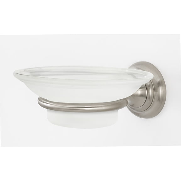 Alno A6730 Charlie's Wall Mounted Frosted Glass Soap Dish - Nickel