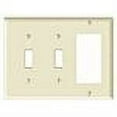 thumbnail image 2 of Leviton 80745-I 3-Gang 2-Toggle 1-Decora/GFCI Device Combination Wallplate, Standard Size, Ivory, 2 of 2
