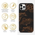 thumbnail image 4 of Case Yard Wooden Case for iPhone-12-Pro-Max Soft TPU Silicone cover Slim Fit Shockproof Wood Protective Phone Cover for Girls Boys Men and Women Supports Wireless Charging Tortugas Design, 4 of 7