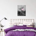 thumbnail image 4 of Black And White Cow Bathroom Wall Decor Highland Cow Canvas Wall Art Funny Animal in Bathtub Picture Pink Bubble Gum Print Farmhouse Artworks Home Decor For Bathroom Living Room Bedroom 12x16 Inch, 4 of 5
