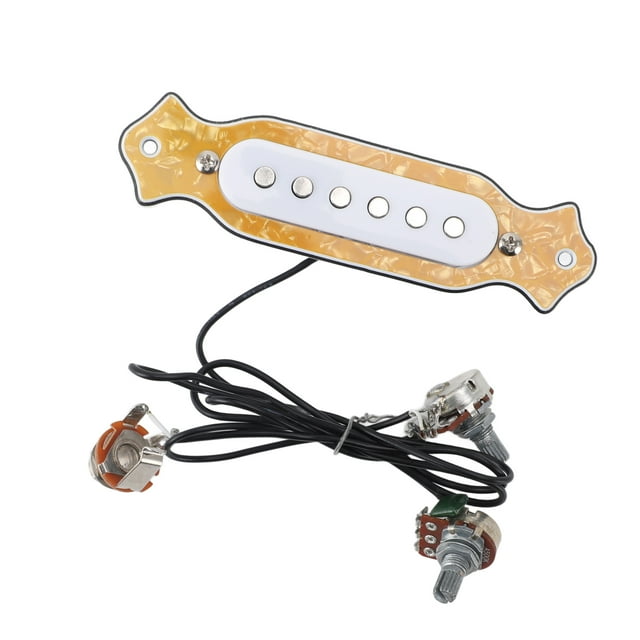 Pastilla De Bobina Simple De 6 Cuerdas, Pastilla De Guitarra Eléctrica De 6 Cuerdas Con Controles De Volumen Y Tono Para Guitarras Acústicas Folk Y Eléctricas
