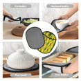 thumbnail image 7 of Pofeuu Corn 1 Print Silicone Pot Mat Mitten With Hanging Loop Heat Resistant Oven Mitts Non-Slip Bbq Baking Smoking Potholders, 7 of 7