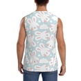 thumbnail image 4 of Goofa Rabbit And Star Printed Men's Sleeveless T-Shirt - Athletic Gym Workout Tank Top for Men - Moisture-Wicking, UPF 30+ Quick-Dry Muscle Tee-XX-Large, 4 of 8