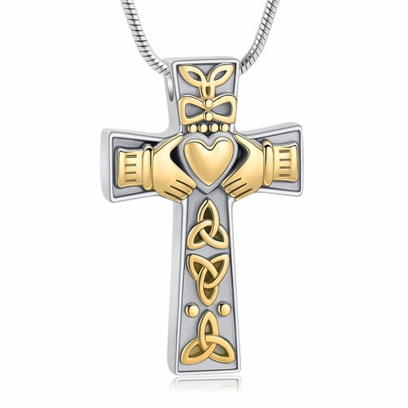 Cross Urn Necklace for Ashes Keepsake Urn Cremation Jewelry Memorial Ash Holder Pendant Women Men Cremation Pendant Necklace for Ashes