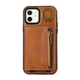 thumbnail image 6 of Allytechgroup Stylish iPhone 11 Wallet Case, Secure Phone Case for Apple iPhone 11, Multi-functional and Durable, Ring Holder Hand Wrist Stand Shockproof Case for Women Men, Brown, 6 of 7