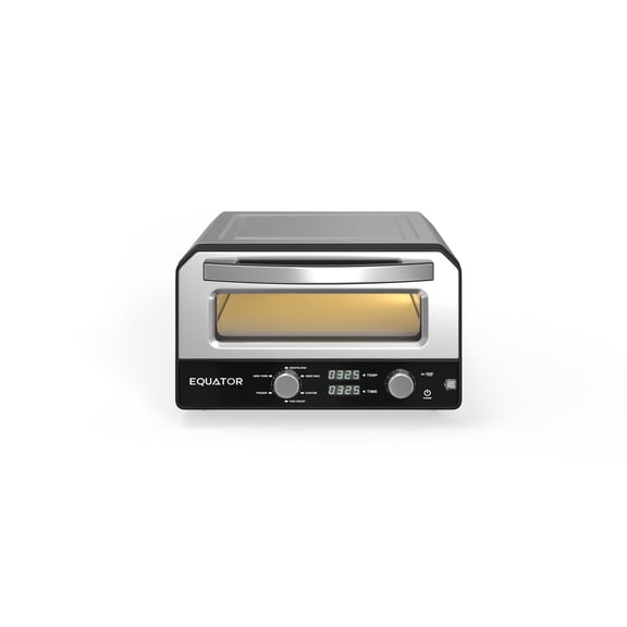 Equator 0.5 cu.ft. Indoor/Outdoor Pizza Oven with Authentic Stone Bake – Cooks 12-Inch Pizzas, 6 Preset Modes, Custom Settings & Accessories Set for True Pizzeria Flavor at Home