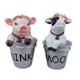 thumbnail image 2 of JHGoosa Cute Cartoon Pig And Cow Resin Decoration Tabletop Decoration Resin Decoration, 2 of 9