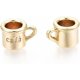 thumbnail image 2 of 2 colgantes de latón chapado en oro de 18 quilates con forma de taza y diseño de café., 2 of 3
