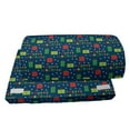 thumbnail image 4 of Green Xmas Foot Rest, December Merry Holiday Year Themed Wording and Ornamental Gift Boxes, Non-Slip Backing Ergonomic Memory Foam Leg Support for Office, Night Blue Vermilion, by Ambesonne, 4 of 5