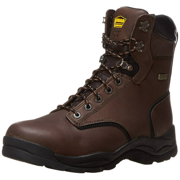 LaCrosse Lacrosse Men's Quad Comfort 4x8" 400G Work Boots Dark Brown