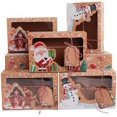 thumbnail image 1 of Cajas de Galletas Navideñas NQ con Ventana Transparente 12 Paquetes de Papel Kraft, 1 of 5