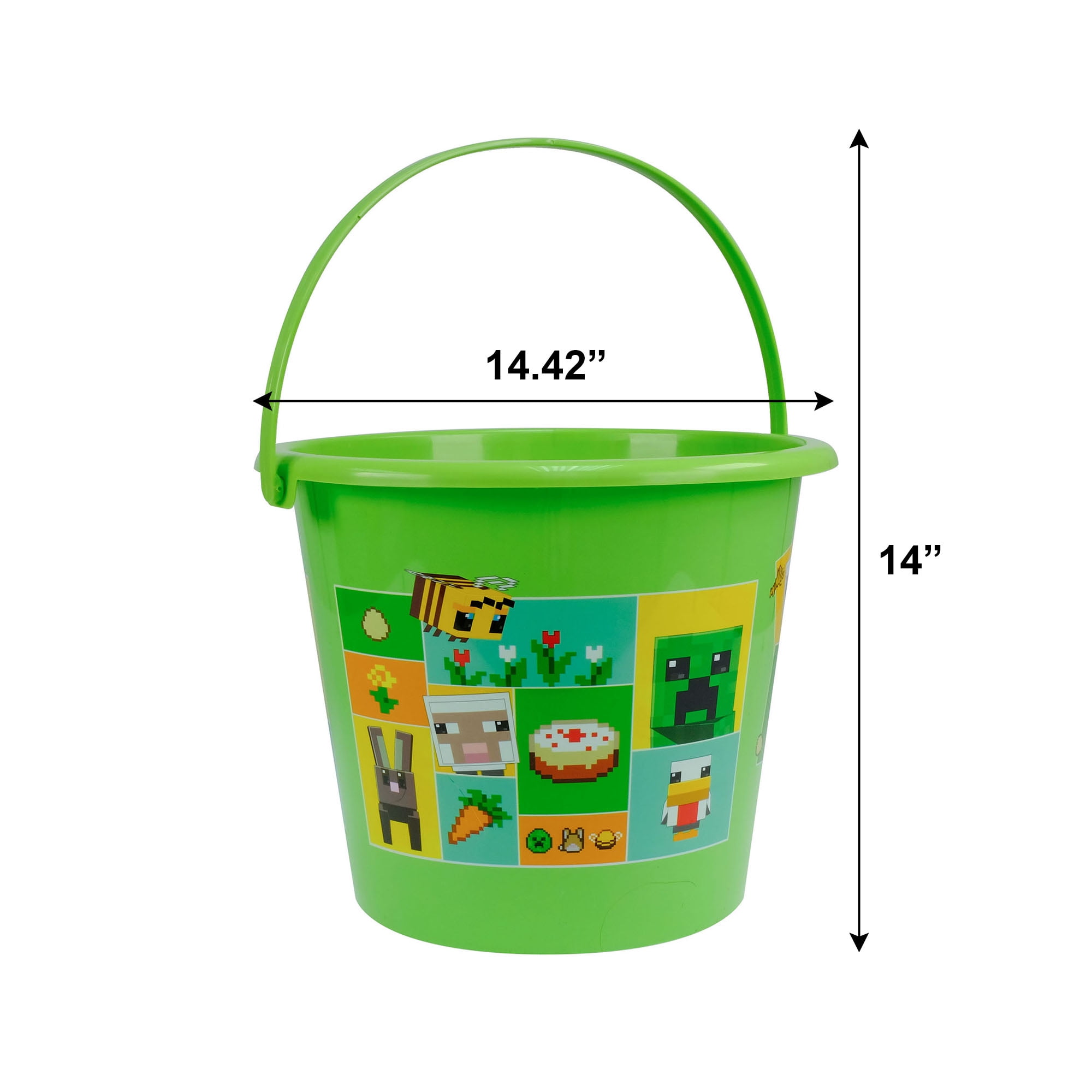 Minecraft Jumbo Plastic Easter Pail, Green, by Ruz