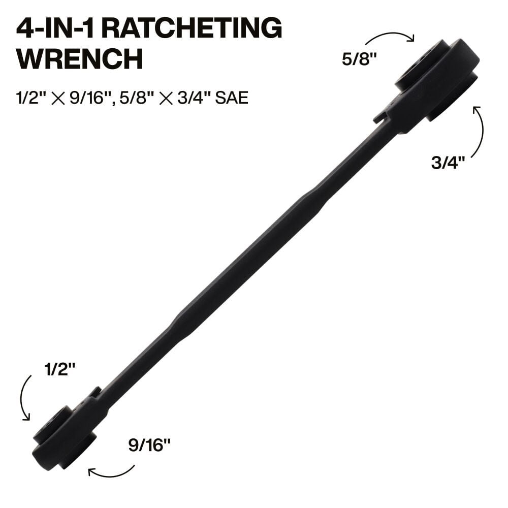 Klein Tools 4 In 1 Ratcheting Wrench Medium