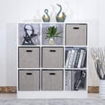 thumbnail image 4 of Posprica Contenedores de almacenamiento plegables 3 veces más gruesos, cajas de cubos de almacenamiento plegables de 13 × 13, cajón de tela para armario, estante, estantería, 4 of 5