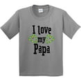 thumbnail image 3 of Inktastic I Love My Papa Hearts Youth T-Shirt, 3 of 5