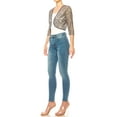 thumbnail image 5 of Moa Collection Women's Lace Crochet Bolero Open Cardigan with Sheer 3/4 Sleeves, 5 of 7
