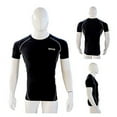 thumbnail image 3 of MRX Men’s Compression Shirts Athletic Gym training Workout Half Sleeve Black Grey M, 3 of 6