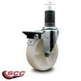 thumbnail image 2 of 5 Inch Nylon Swivel 1-5/8 Inch Expanding Stem Caster with Brake SCC, 2 of 2