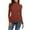 Brick Red, variant on Fgnfyis Long Sleeve Tops for Women Casual Solid Turtleneck Blouse Tops Shaping Fit Stretchy Layer Tee Shirts Womens T Shirts White XL
