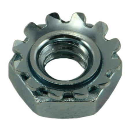

#10-24 Zinc Plated Grade 2 Steel Coarse Thread Kep Lock Nuts (40 pcs.)