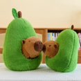 thumbnail image 2 of Capybara Stuffed Animal in Avocado,Cute Avocado Capybara Plush Toy,Capybara Plush with Wearable Avocado, 2 of 5