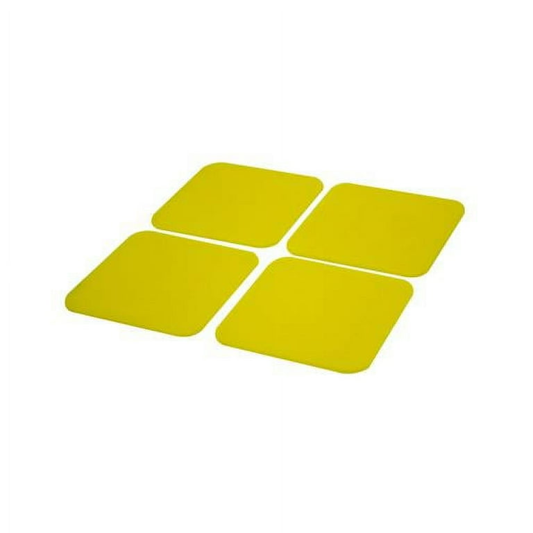 Dycem non-slip square coasters, set of 4, yellow Dycem non-slip square coasters, set of 4, yellow