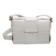 thumbnail image 1 of Bolso bandolera acolchado tejido para mujer, bolso de hombro de piel sintética, bolso de mano de moda, bolso de mano para mujer, blanco, 1 of 6