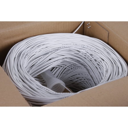 Five Star 22/2 Security Alarm Cable 22 AWG 2-Stranded Copper Unshielded UL ETL White 1000 ft PVC Jacket