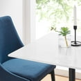thumbnail image 7 of Modway Lippa 28" Square Wood and Metal Top Dining Table in Black/White, 7 of 7