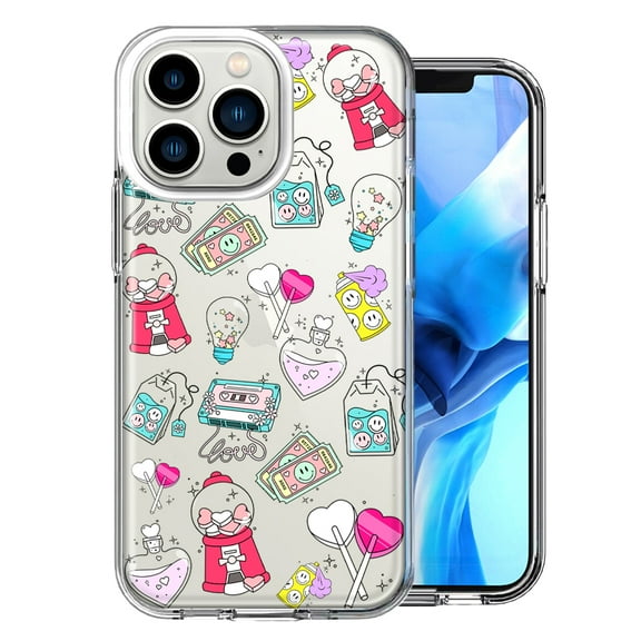 MUNDAZE for Apple iPhone 13 Pro Valentine's Day Candy Feels like Love Hearts Double Layer Phone Case Cover