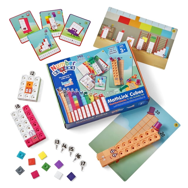 Conjunto de actividades MathLink Cubes Numberblocks 11-20 con 155 cubos hand2mind NA