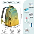 thumbnail image 5 of Geometric Gradient Backpack for School,Cute School Bag,Schoolbag with Adjustable Shoulder Straps & Padded Back,16.9 Inch, 5 of 5