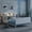 White, variant on Duxelifin Twin Bed with Storage Shelves and LED Light, Twin Size Low Platform Bed with Rails, Upholstered Headboard, Montessori Bed Frame for Boys Girls, Black