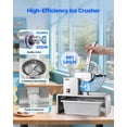 thumbnail image 2 of Commercial Ice Shaver 661 lbs per Hour Electric Ice Shaver with Replaceable Container 350W Premium Motor 4 Blades for Snow Cone and Ice Making Suitable for Dessert Shops Bars Parties Silver, 2 of 7