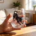 thumbnail image 2 of Cute Cat Pattern Clear Glass Tumbler 4.2" Everyday Drinking Cup Smooth Glassware for Hot & Cold Beverages, 2 of 6