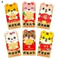 thumbnail image 1 of Funie 6Pcs/Set 2022 Propitious Red Pocket 3D Effect Exquisite Paper Hot Stamping Lucky Money Bag for Spring Festival, 1 of 8