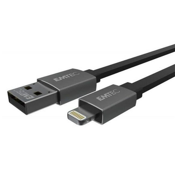 Emtec ECCHAT700AP T700 USB-A to Lightning Cable, Black