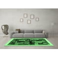 thumbnail image 3 of Ahgly Company Indoor Square Abstract Emerald Green Contemporary Area Rugs, 4' Square, 3 of 4