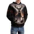 thumbnail image 3 of LAOLIUSN Men’s Deer Hoodie All Over Print 3D Buck Forest Graphic Pullover Sweatshirt, S-4XL, 3 of 7