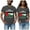 Dark Gray, variant on TSADFHJI Christmas Tops for Women off Shoulder Women Fashion Casual Letters Flag Print Round Neck Short Sleeve T Shirt Top M Black
