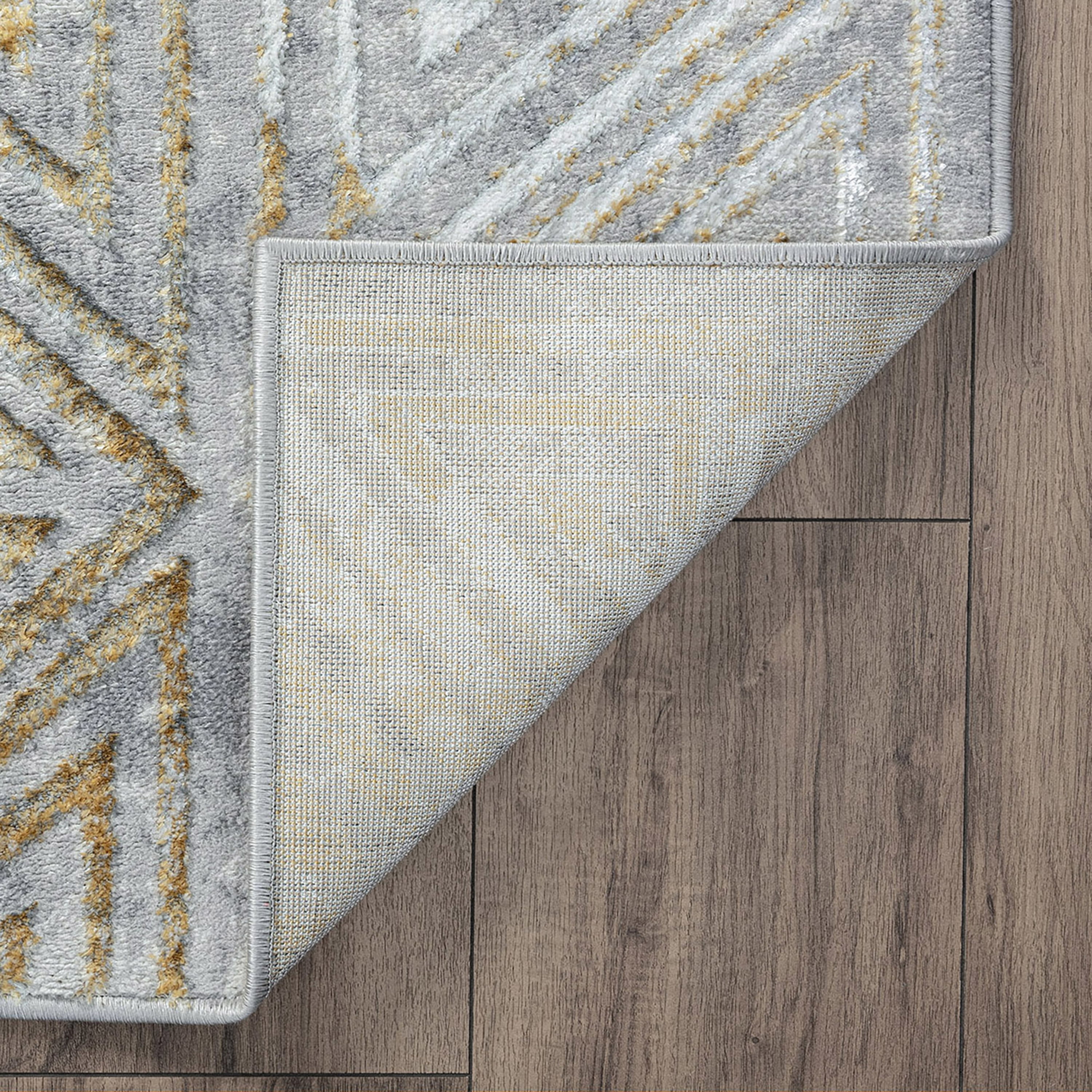 Contemporary 5x8 Area Rug (5'3'' x 7'3'') Abstract Beige, Cream Living Room Easy to Clean