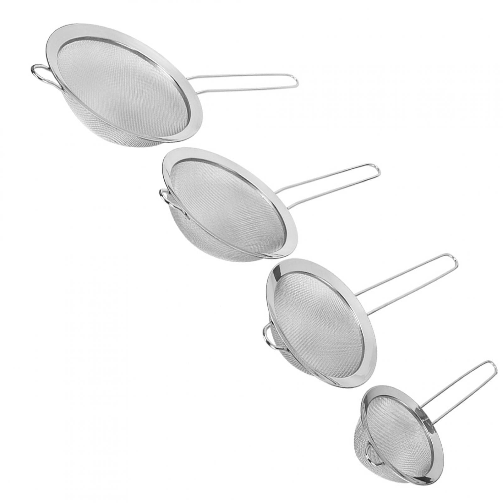 Lot De 4 Passoires De Cuisine Polyvalentes - Filtre Lait De Soja, Thé, Farine | 7 à 18 Cm