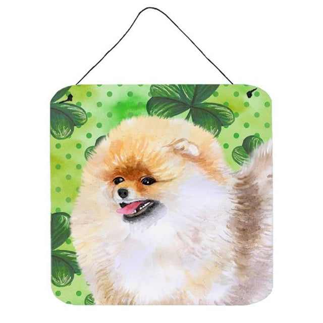 Pomeranian St Patricks Wall or Door Hanging Prints